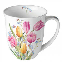 Ambiente Tulips Bouquet porcelánbögre 0, 4l