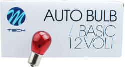 m-tech Izzó 12V 21W BA15S piros (10db) - M-TECH
