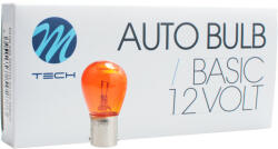 m-tech Izzó 12V P21W sárga (10db) - M-TECH