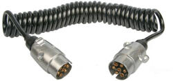 Multipa Spirális összekötő kábel 2 x 7-pin, 7 x 1 mm, ALU csatlakozók, MULTIPA