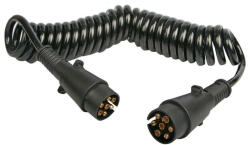 Multipa Spirális összekötő kábel 2 x 7-pin, 7 x 1 mm, PVC csatlakozók, MULTIPA