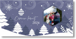 Personal Banner de Crăciun cu fotografie - White Christmas Dimensiunea bannerului: 130 x 65 cm