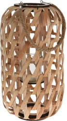 Home Styling Collection Felinar din lemn, impletitura minimalista si maner din sfoara (435103010)