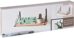 Home Styling Collection Raft decorativ de perete, cu suporturi metalice sub forma de ramuri, 38 x 16 x 12, 7 cm (DD1400210)