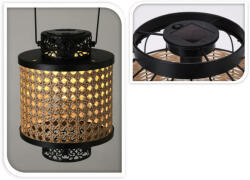 Home Styling Collection Lampa solara, metalica, impletitura vieneza, Ø 17 x 22 cm (C46999510)