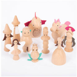 TickiT Lumea Basmelor, set 10 figurine din lemn, TickIT (TIK-73496)