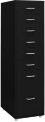 vidaXL Fișet mobil, negru, 28x41x109 cm, metal (335922) - comfy Dulap arhivare