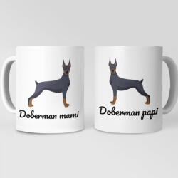 Dobermann papi és mami páros bögre (dobermann_papi_mami_paros_bgre)