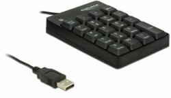 Delock USB 19 billentyűs Numerikus billentyűzet - Fekete (12481)