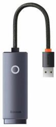 Baseus Lite Series USB-RJ45 hálózati adapter, 100 Mbps (szürke) (WKQX000013)