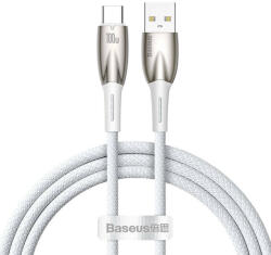 Baseus Cablu de date rapid USB la USB-C Baseus Glimmer Series, 100W, 1m (Alb) CADH000402