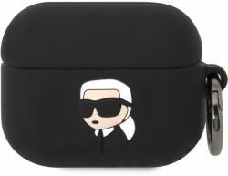 Karl Lagerfeld 3D Logo NFT Karl Head Airpods Pro Black szilikon tok (KLAPRUNIKK)
