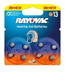 Rayovac 13AU-6MFAS BLI8 hallókészülék elem PC (4606745418)