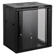 Intellinet Network Solutions Intellinet fali szekrény, 19', 6U/450mm, üvegajtó, egyszekciós, fekete PC (711715)