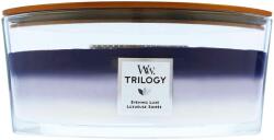 WoodWick Trilogy Evening Luxe lumânare parfumată cu fitil de lemn 453, 6 g