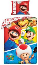 Halantex Super Mario, set lenjerie de pat single, 140x200 cm Lenjerii de pat bebelusi‎, patura bebelusi