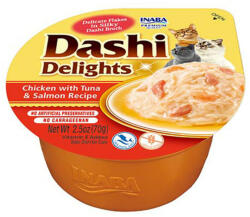 Inaba Foods Ciao Dashi pentru pisici cu Pui, Ton si Somon