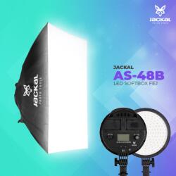  Jackal AS-48B LED softbox, 3200-5600K tápegységgel, NP-F akkumulátor foglalattal 48W