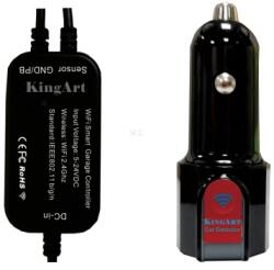 KingArt garázskapu WiFi-s okosvezérlés, állapotszenzorral, autó szivargyújtóról működő RF távirányítóval (KIN-REL-GARRF)