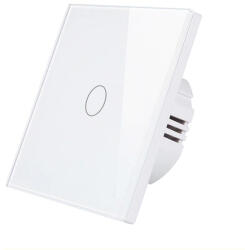 SmartWise Z1-LS Zigbee, érintős egy gombos okos villanykapcsoló, csak fázis (fehér) (SMW-KAP-Z1LSW-ZB)