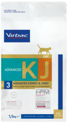 Virbac Kidney & Joint 3 Advanced Cat 1, 5kg - vesekímélő és ízületeket támogató macskatáp