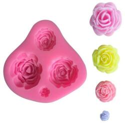Rózsa mintájú szilikon fondant és marcipán mintázó (T05409)