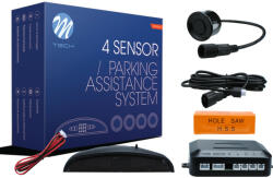 M-Tech Tolatóradar készlet 4 fekete szenzorral, kijelzővel - M-TECH - topboxauto - 9 680 Ft