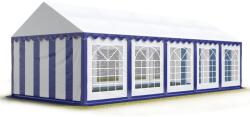 Ambitent Rendezvénysátor 5×10 m - PVC Premium, tűzálló, fehér Színes: Kékes-fehér
