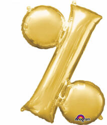 Balloons4party Balon folie simbol procent la suta % auriu 35 cm