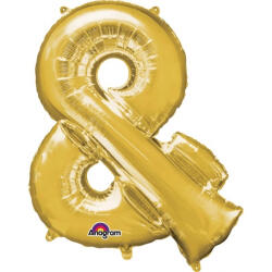 Balloons4party Balon folie semnul (and) auriu 40cm
