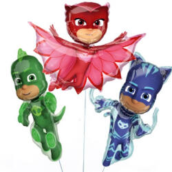 Grabo Buchet 3 baloane cu heliu Eroi in Pijama PJ Masks Supershape