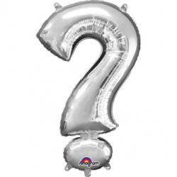 Balloons4party Balon folie semnul intrebarii ? argintiu silver 35 cm