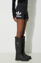 adidas Originals rövidnadrág női, fekete, nyomott mintás, magas derekú - fekete XL