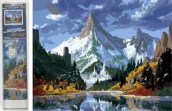 NORIMPEX - Puzzle Pictura cu diamant: Castel de gheata in munti 30x40cm - 1 - 39 piese