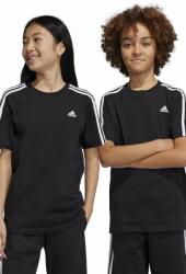 Adidas gyerek pamut póló U 3S fekete, nyomott mintás - fekete 164