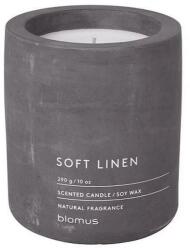 Blomus (Германия) Ароматна свещ BLOMUS FRAGA с аромат Soft Linen - Ø9 х 11 см - цвят магнитно сиво (BLOMUS 65658)