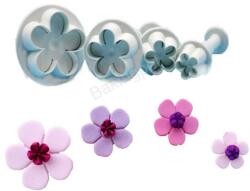4 darabos rugós fondant kiszúró forma-5 szirom virág