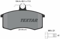 TEXTAR fékbetétkészlet, tárcsafék TEXTAR 2117002 (2117002)