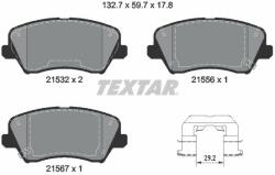 TEXTAR fékbetétkészlet, tárcsafék TEXTAR 2153201 (2153201)