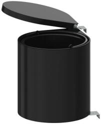Maxdeco Cos de gunoi 10 L negru, cu capac automat, incorporabil in dulap de bucatarie