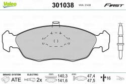 VALEO fékbetétkészlet, tárcsafék VALEO 301038 (301038)