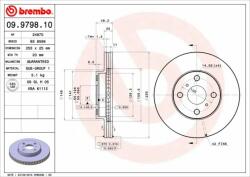 BREMBO féktárcsa BREMBO 09.9798. 10 (09.9798.10)