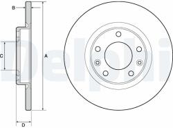 DELPHI Tarcza Ham. Citroen C4 Picasso 14- (bg4661c)