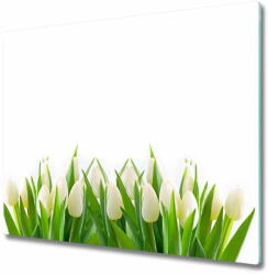 tulup. hu Üveg vágódeszka fehér tulipán 60x52 cm - mall - 13 900 Ft