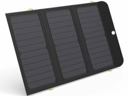 Sandberg Solar Charger 21W 2xUSB+USB-C, napelemes töltő, fekete
