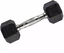 Hatszögletű gumírozott fix súlyzó 1kg