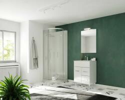 Savinidue Madrid 60cm-es egy ajtós, két fiókos fürdőszobaszekrény + mosdó - mindigbutor