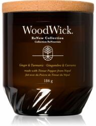 WoodWick Ginger & Turmeric lumânare parfumată cu fitil din lemn 184 g