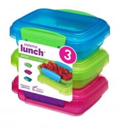 Sistema Plastics Set 3 cutii alimente plastic color Sistema Lunch 200 ml (41524)