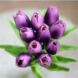 Euro souvenirs Élethű gumi tulipán lila 34 cm 1 szál (ES07081-PU)